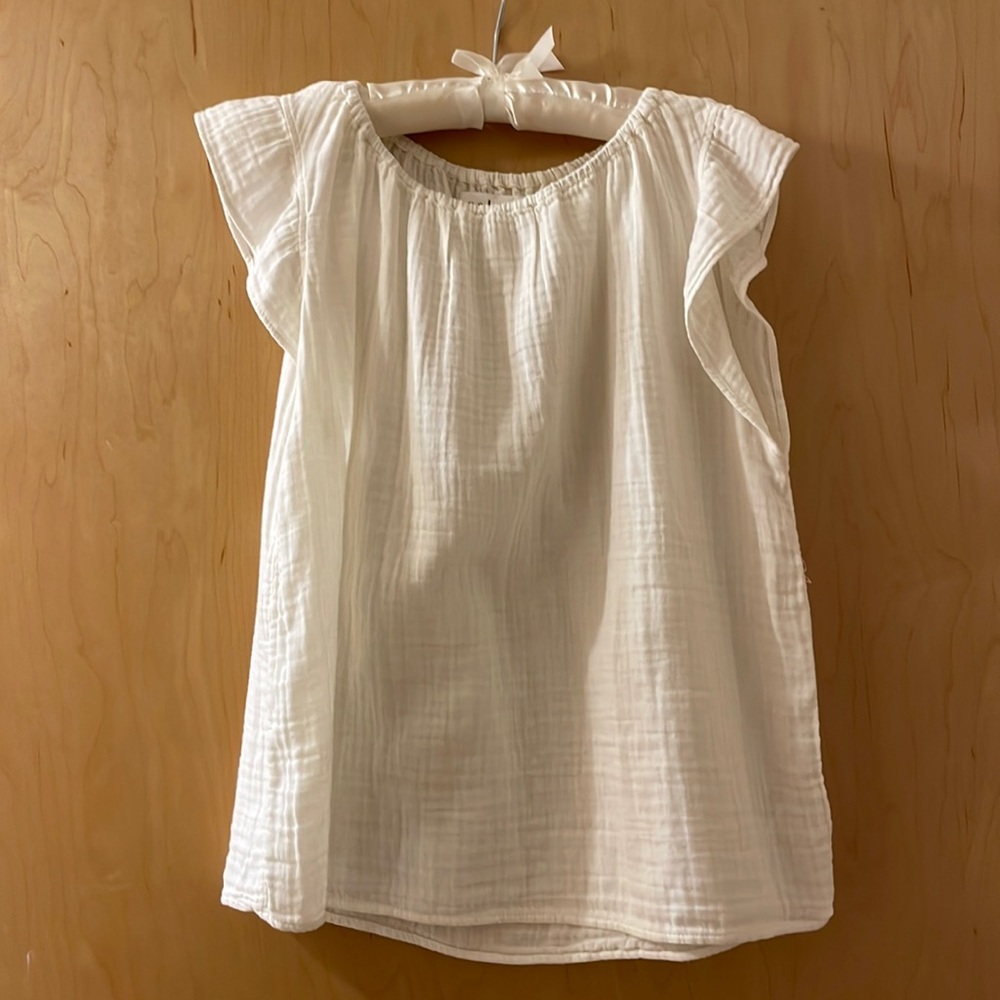 Ruffle Cap Sleeve Shirt